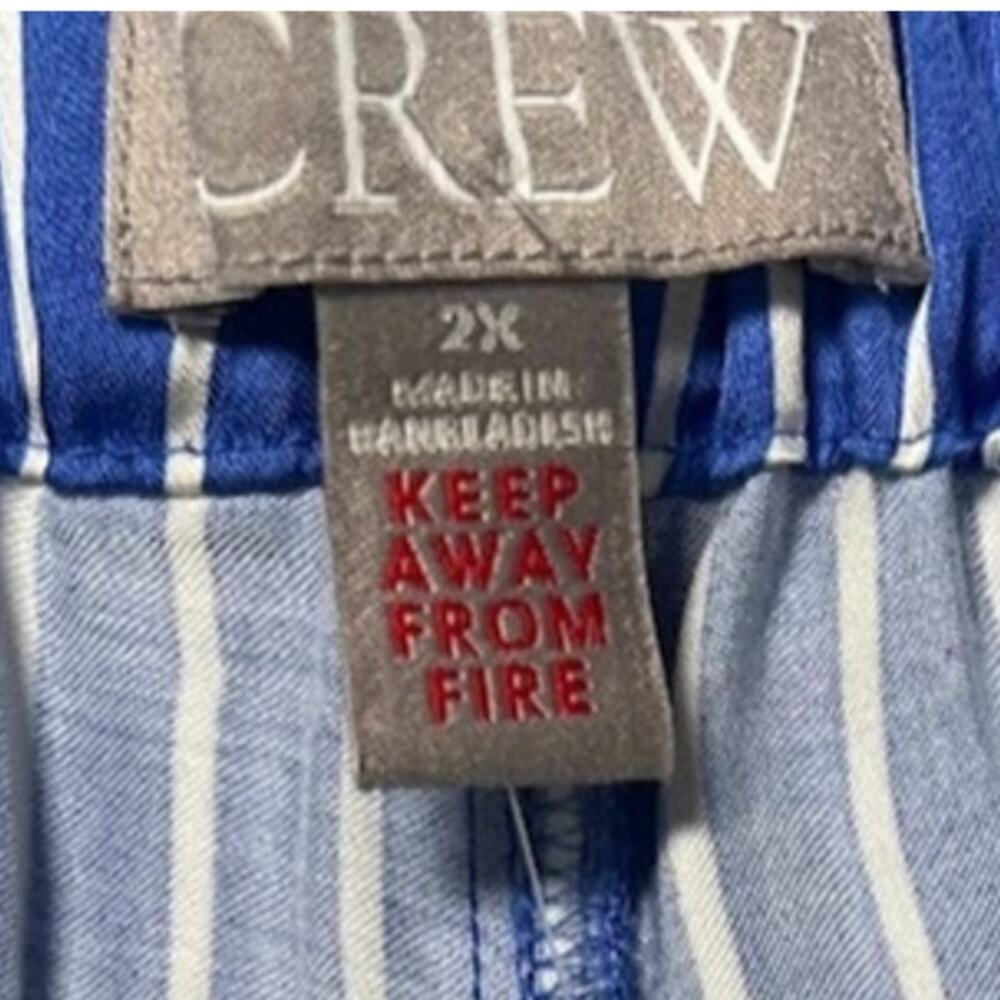 J. Crew Blue and White Striped Pajama Shorts - Picture 5 of 7